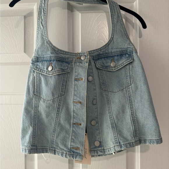 NWT Universal Threads Denim Halter - Picture 2 of 4